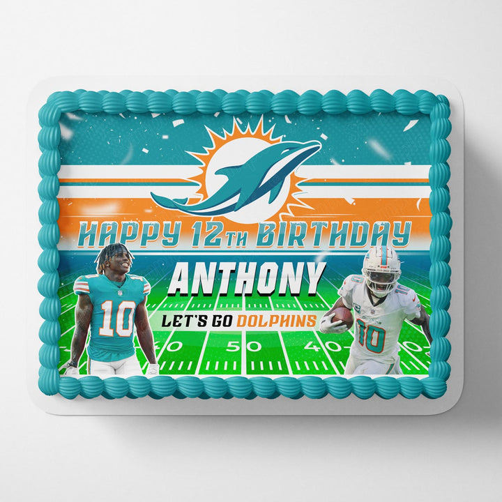 Miami Dolphins Tyreek Hill Edible Cake Toppers