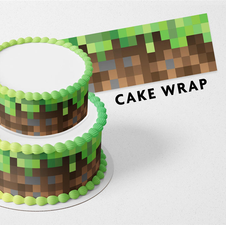 Minecraft Strips Edible Cake Toppers Cake Wraps