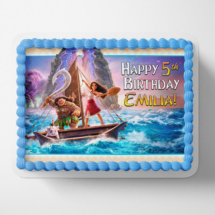 Moana 2 2024 Edible Cake Toppers