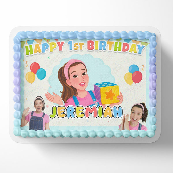Ms Rachel Kids Edible Image Cake Topper Personalized Birthday Sheet Decoration Custom Party Frosting Transfer Fondant