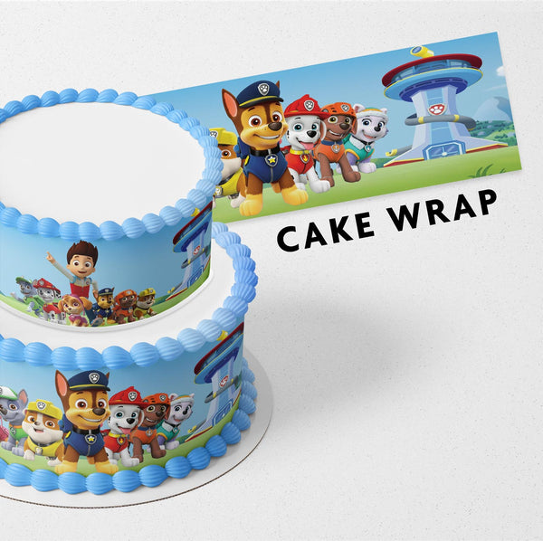 Paw Patrol Puppies Heroes Strips Edible Cake Toppers Cake Wraps