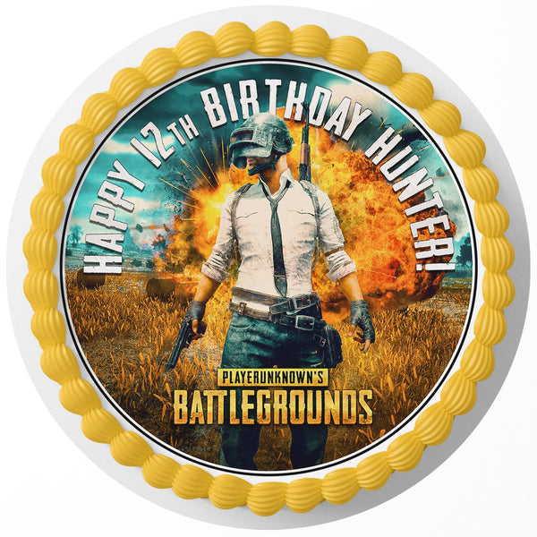 PlayerUnknowns Battlegrounds Rd Edible Cake Toppers Round