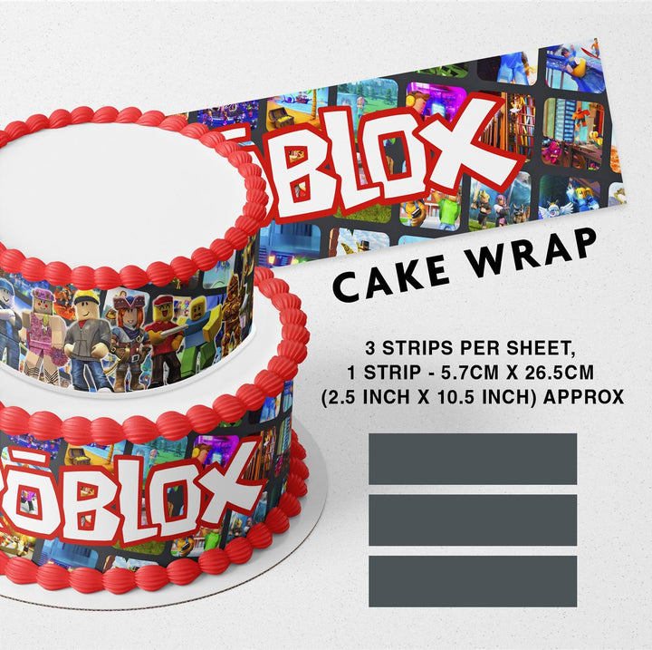 Roblox Strips Edible Cake Toppers Cake Wraps