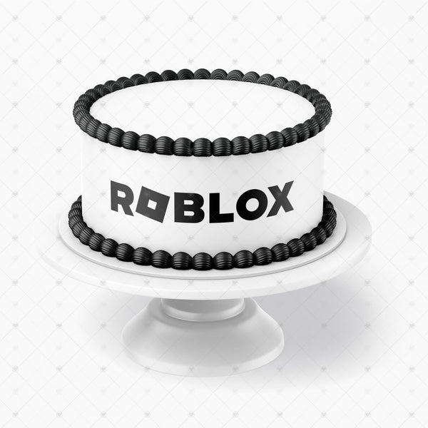 Roblox Logo Edible Image Cake Topper Wrap Tier Front Birthday Sheet Decoration Frosting