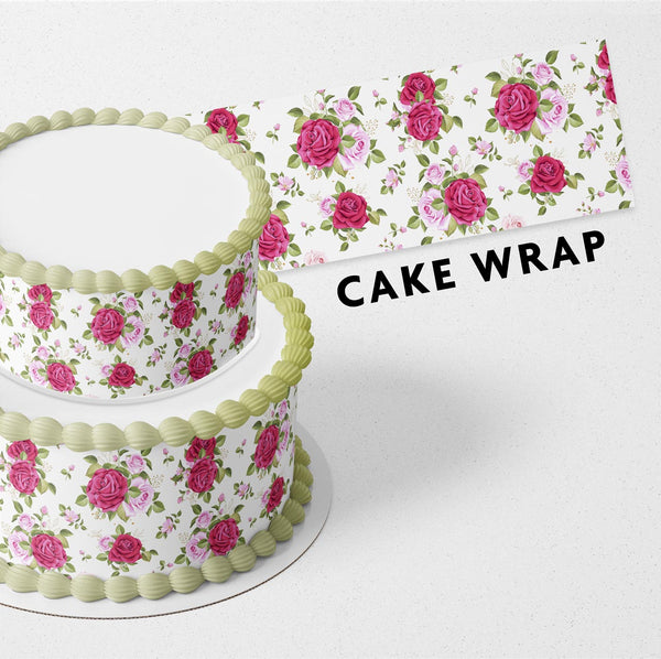 Rose Flower Strips Edible Cake Toppers Cake Wraps