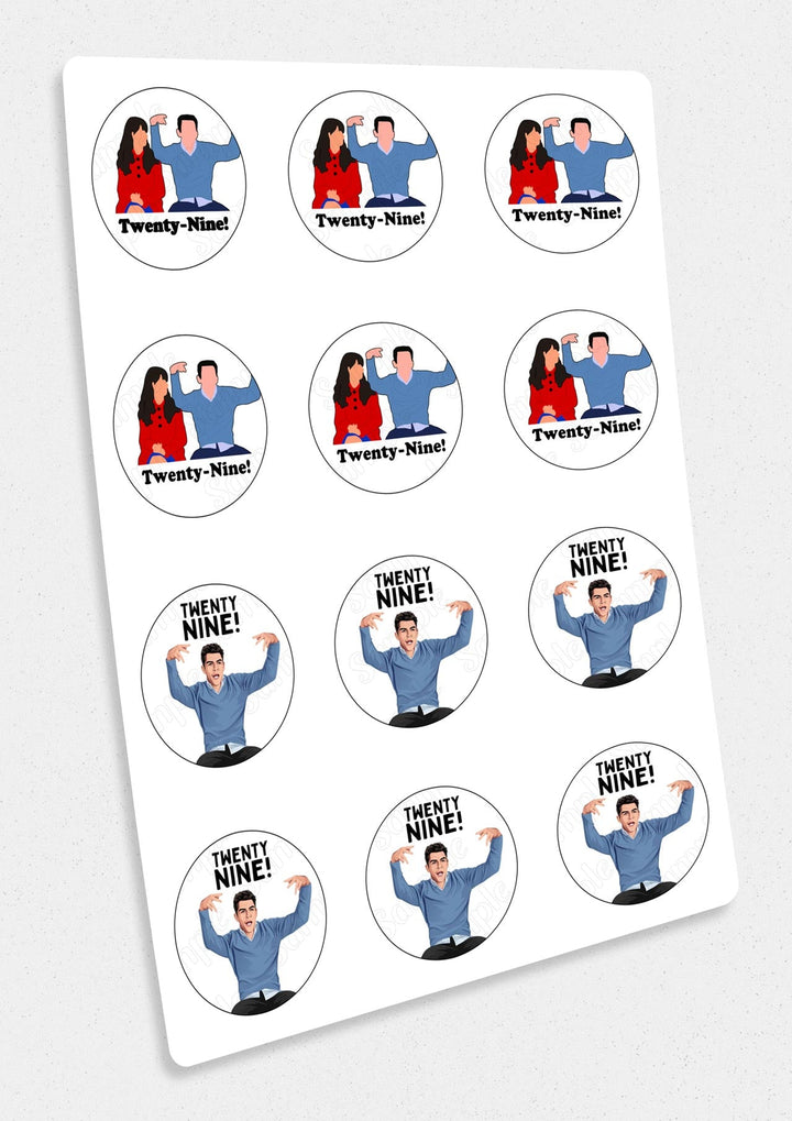 Schmidt Twenty Nine New Girl 29 Meme Edible Cupcake Toppers