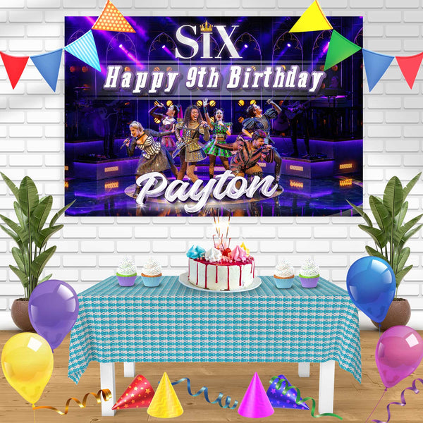 Six The Musical Bn Birthday Banner Personalized Party Backdrop Decoration