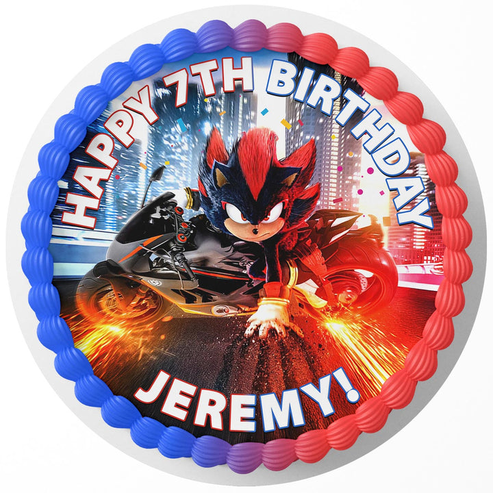 Sonic the Hedgehog 3 Shadow Movie 2024 Edible Cake Toppers Round
