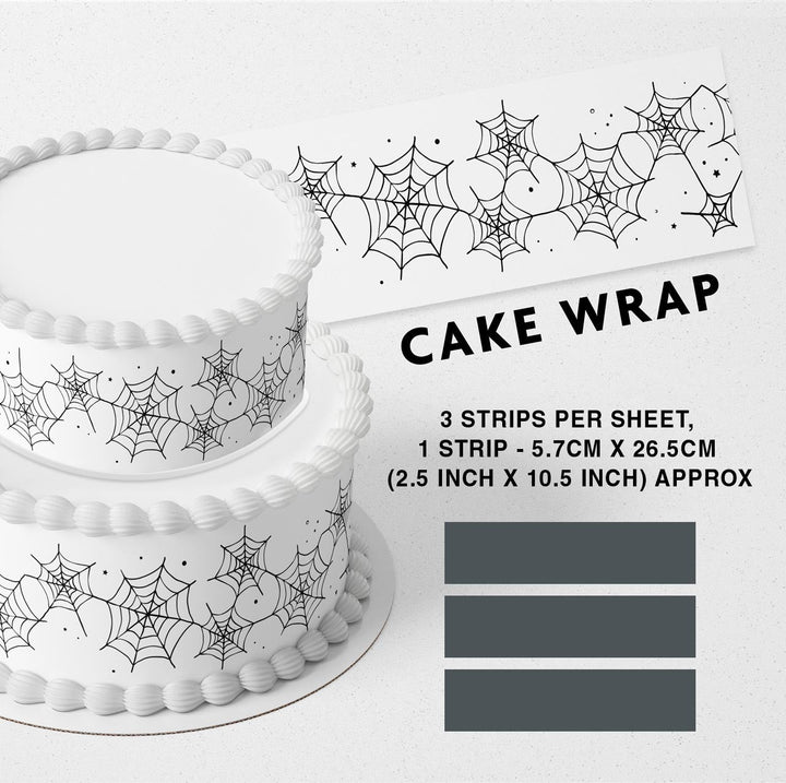 Spider Web Strips Edible Cake Toppers Cake Wraps