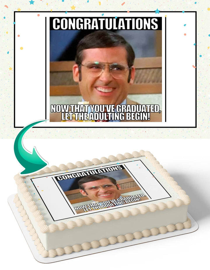 Steve Carell The Office Graduation Congratulations You Did It Meme Edible Cake Toppers