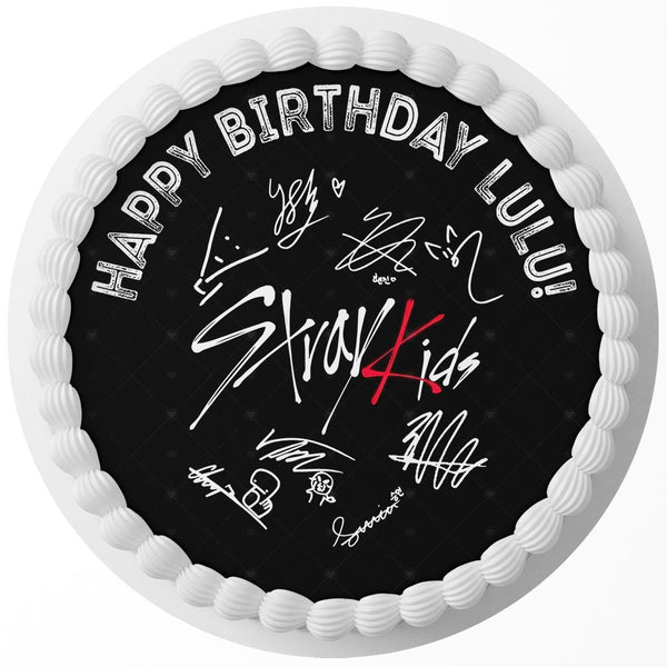 Stray Kids K Pop Edible Cake Toppers Round