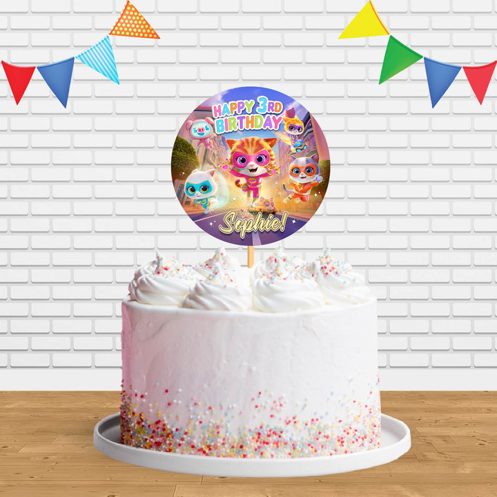 SuperKitties Ginny Sparks Buddy and Bitsy Cake Topper Centerpiece Birthday Party Decorations