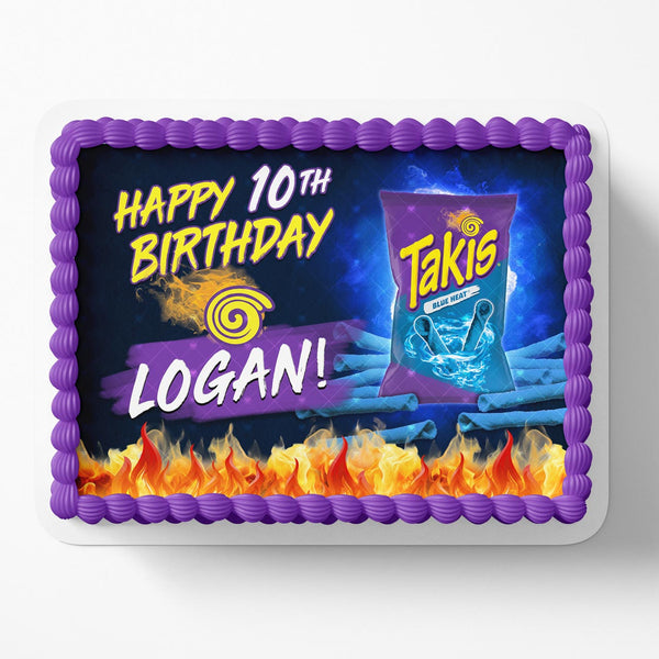 Takis Blue Heat Edible Cake Toppers