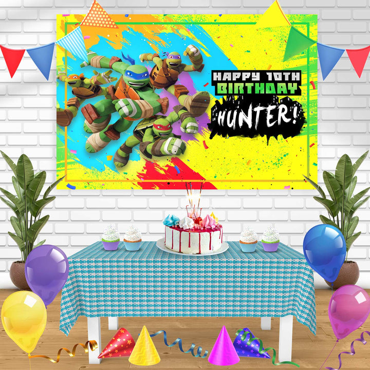 Teenage Mutant Ninja Turtles Arcade Wrath of the Mutants Bn Birthday Banner Personalized Party Backdrop Decoration