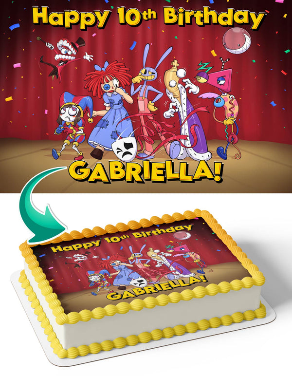 The Amazing Digital Circus Edible Cake Toppers