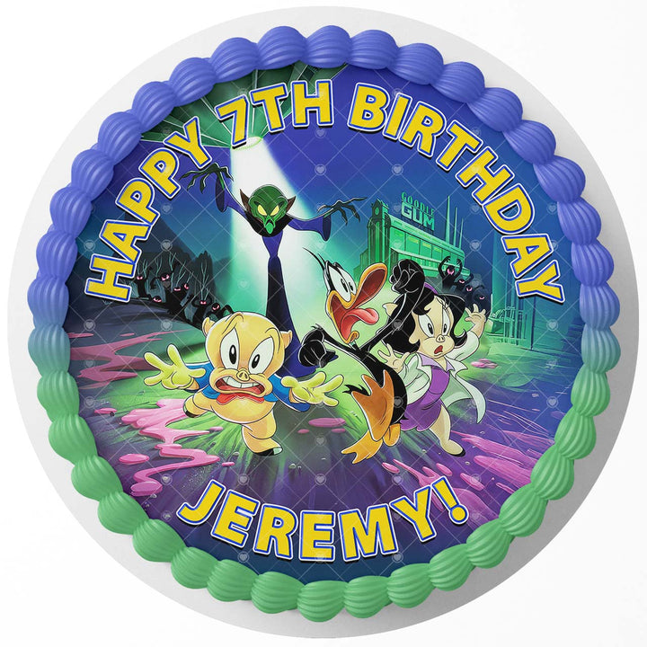 The Day the Earth Blew Up Looney Tunes Edible Cake Toppers Round