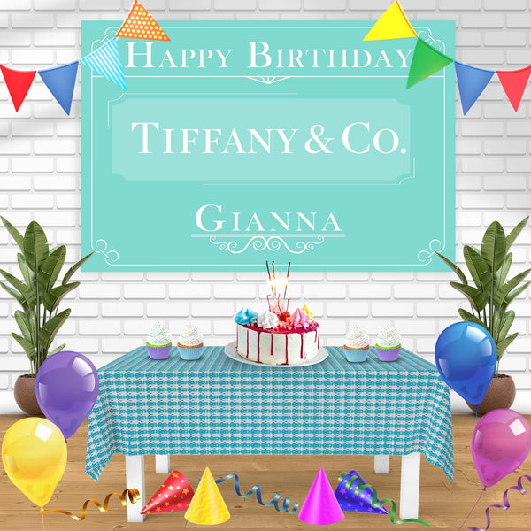 Tiffany and Co Bn Birthday Banner Personalized Party Backdrop Decoration