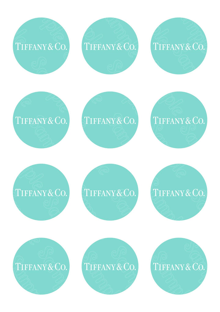 Tiffany and Co CC Edible Cupcake Toppers
