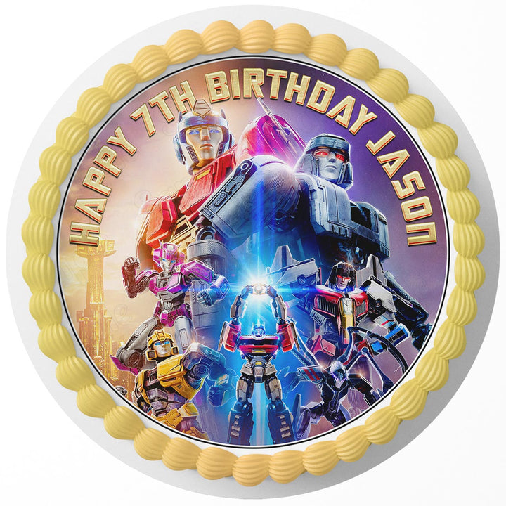 Transformers One MV Rd Edible Cake Toppers Round