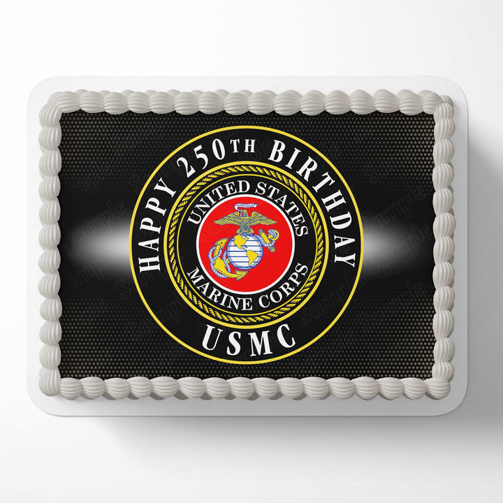 USMC 250 United States Marine Corps Seal Edible Cake Toppers