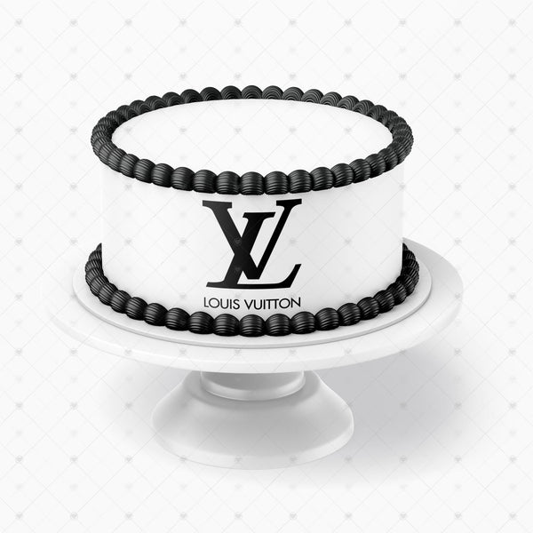 Louis Vuitton Logo Edible Image Cake Topper Wrap Birthday Sheet Decoration Party Frosting Transfer Fondant