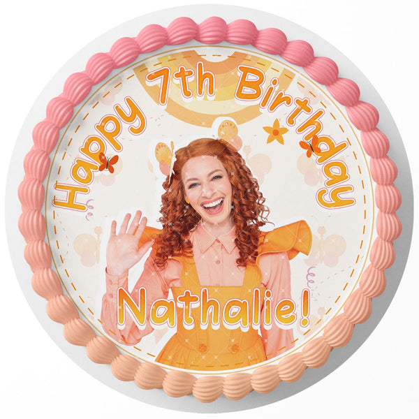Emma Memma Edible Image Cake Topper Personalized Birthday Sheet Decoration Custom Party Frosting Transfer Fondant Round Circle