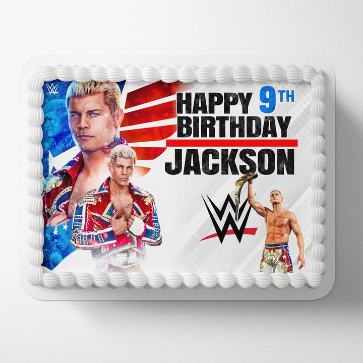 WrestleMania WWE Cody Rhodes Edible Cake Toppers