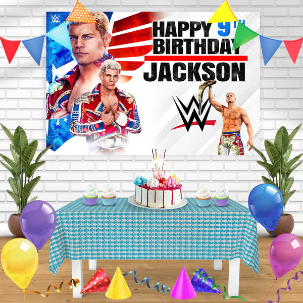 WrestleMania WWE Cody Rhodes Cake Topper Centerpiece Birthday Party Decorations