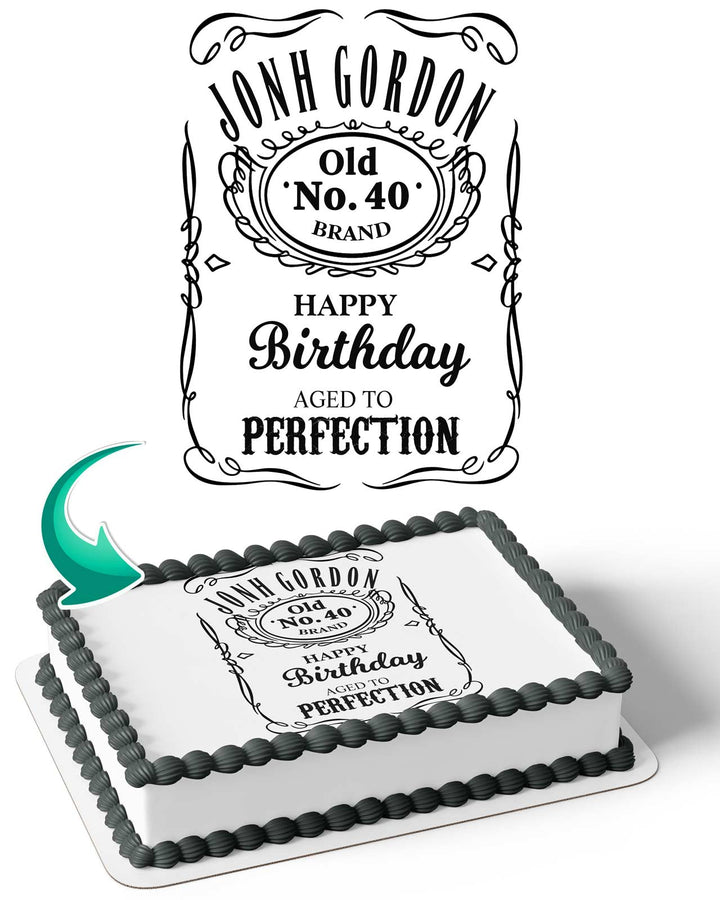 Jack Daniels JD Edible Cake Toppers
