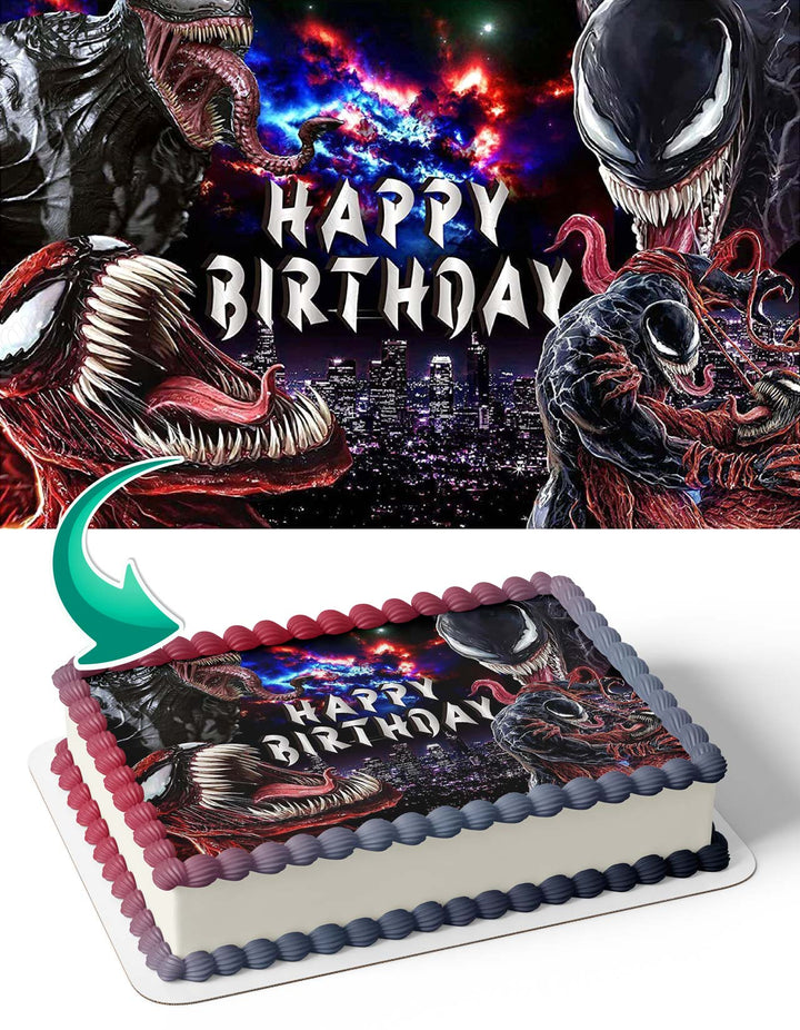 Marvel Venom Vs Carnage Edible Cake Toppers