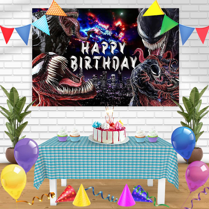Marvel Venom Vs Carnage Bn Birthday Banner Personalized Party Backdrop Decoration