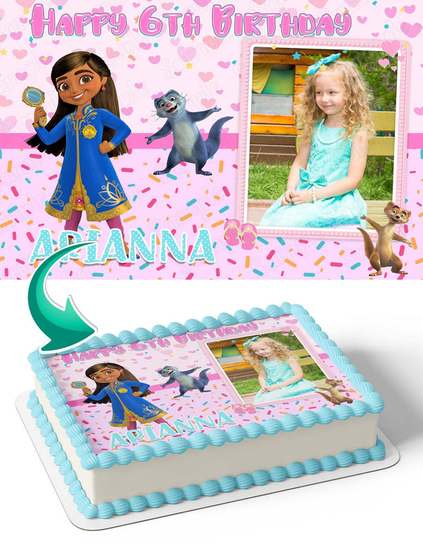 Mira Royal Detective Photo Frame Edible Cake Topper Image