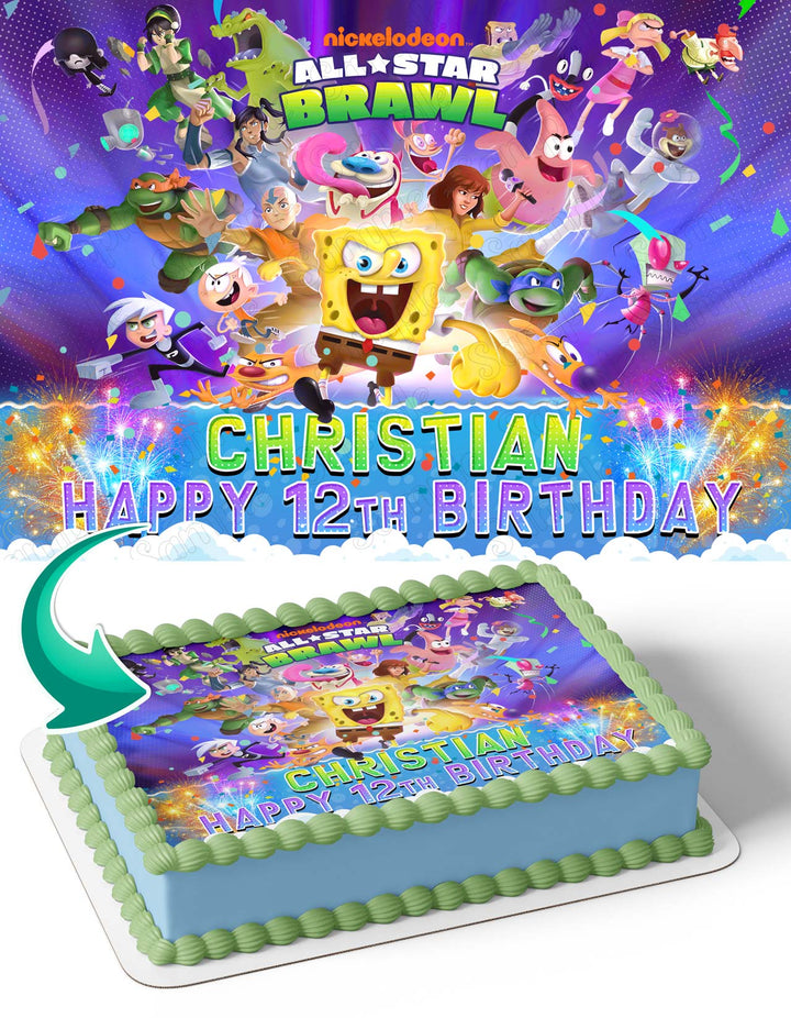 Nickelodeon AllStar Brawl Edible Cake Toppers