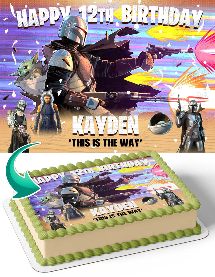The Mandalorian Season 2 Star Wars Edible Cake Toppers