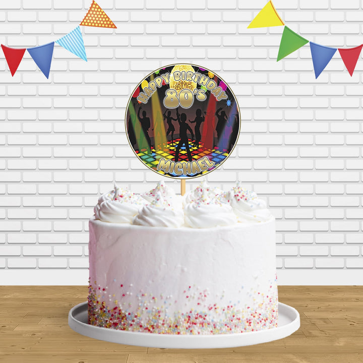 80s Disco Party Cake Topper Centerpiece Birthday Party Decorations