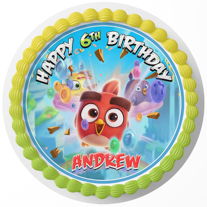 Angry Birds Baby Rd Edible Cake Toppers Round