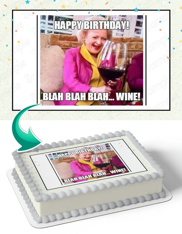 Betty White Meme Edible Cake Toppers