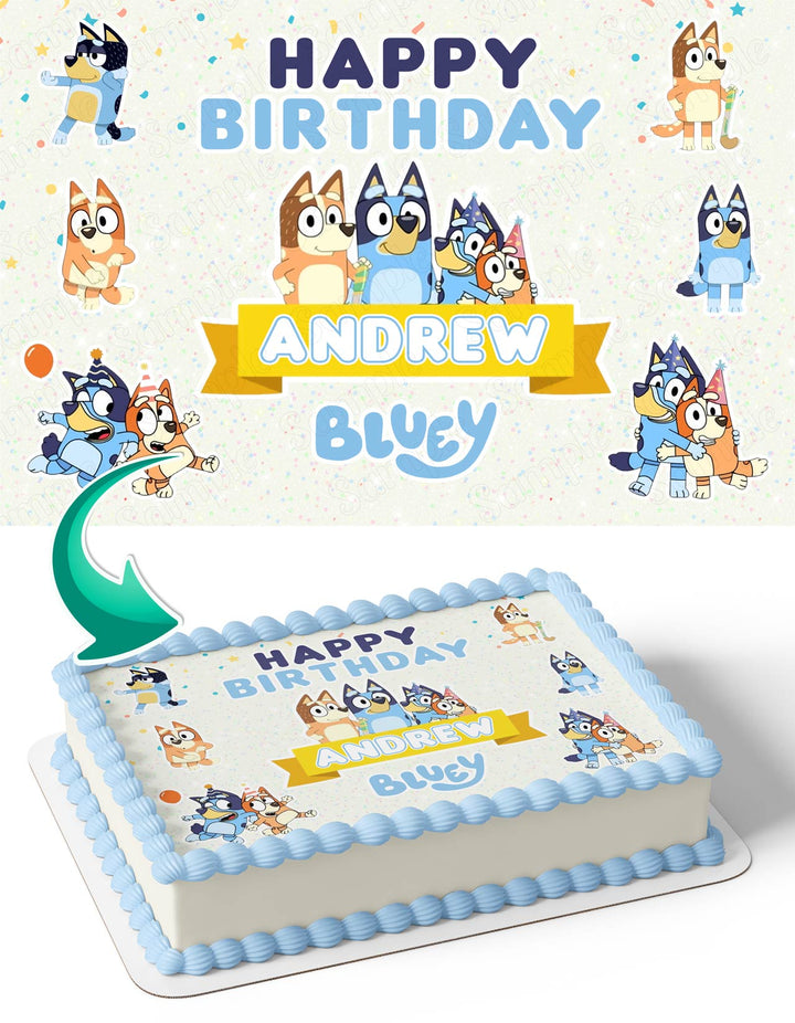 Bluey Family OB Edible Cake Toppers