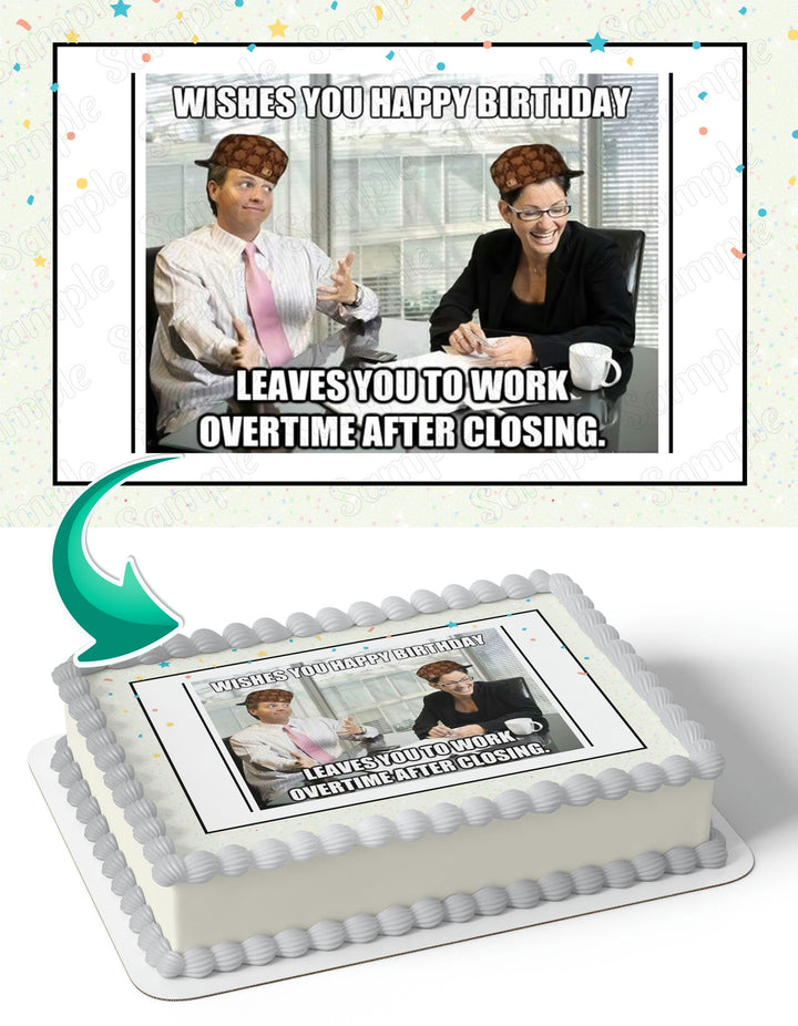 Coworker Meme Edible Cake Toppers