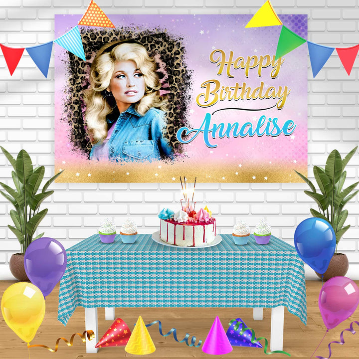 Dolly Parton Bn Birthday Banner Personalized Party Backdrop Decoration