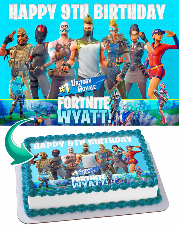 Fornite Battle Royale Gamers 24 Edible Cake Toppers