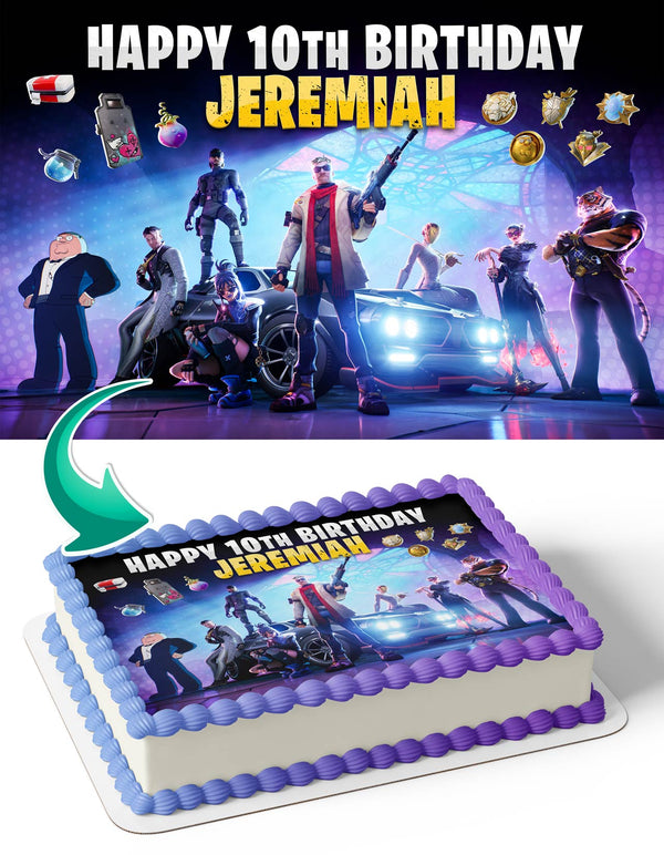Fortnite Battle Pass Chapter 5 Season 1 Edible Cake Toppers