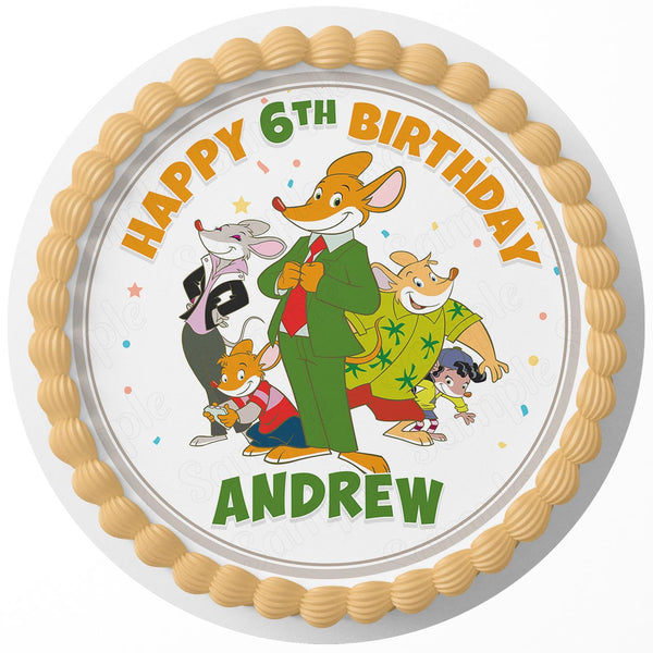 Geronimo Stilton World Rd Edible Cake Toppers Round