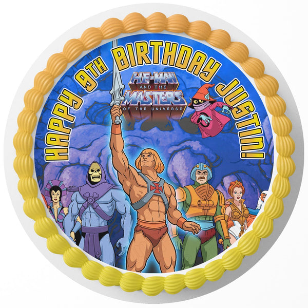 HeMan and the Masters of the Universe Rd Edible Cake Toppers Round