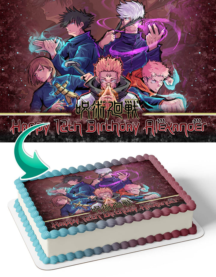 Jujutsu Kaisen Yuji Itadori Satoru Gojo Nobara Kugisaki Megumi Fushiguro Edible Cake Toppers