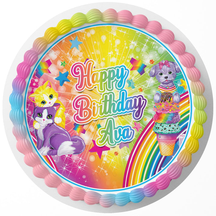 Lisa Frank Rd Edible Cake Toppers Round