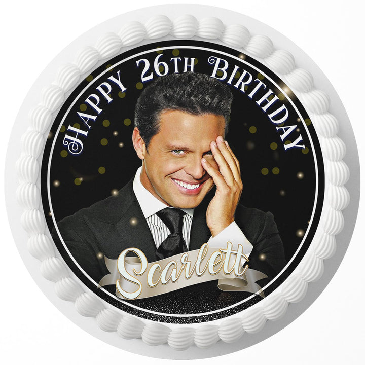 Luis Miguel Rd Edible Cake Toppers Round