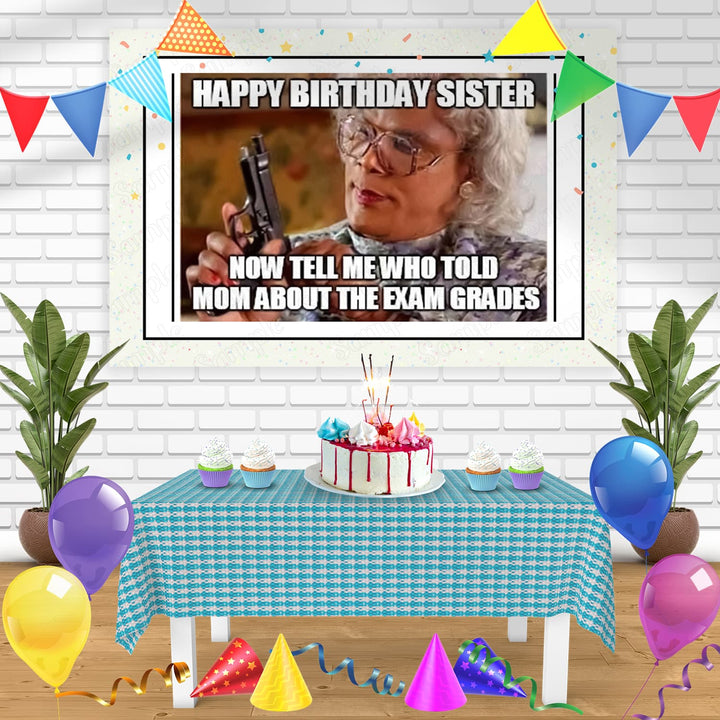 Madea Meme Bn Birthday Banner Personalized Party Backdrop Decoration