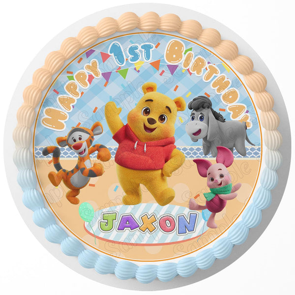 Me and Winnie the Pooh RD Edible Cake Toppers Round