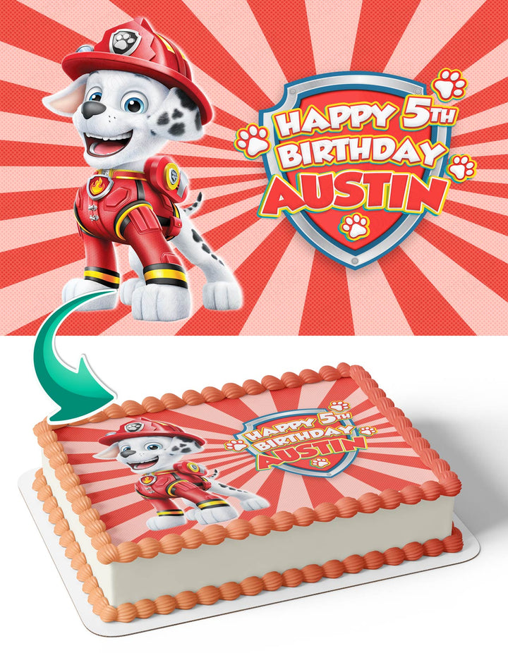 Paw Patrol Marshall Edible Cake Toppers